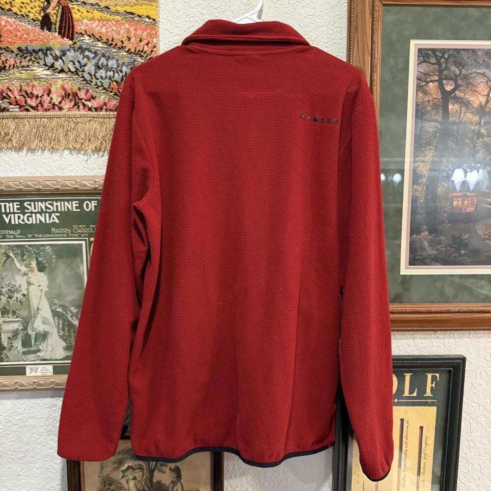 Vintage 00s RARE Mens Oakley Designer Fleece Full Zip Jacket Size Medium - Picture 6 of 7
